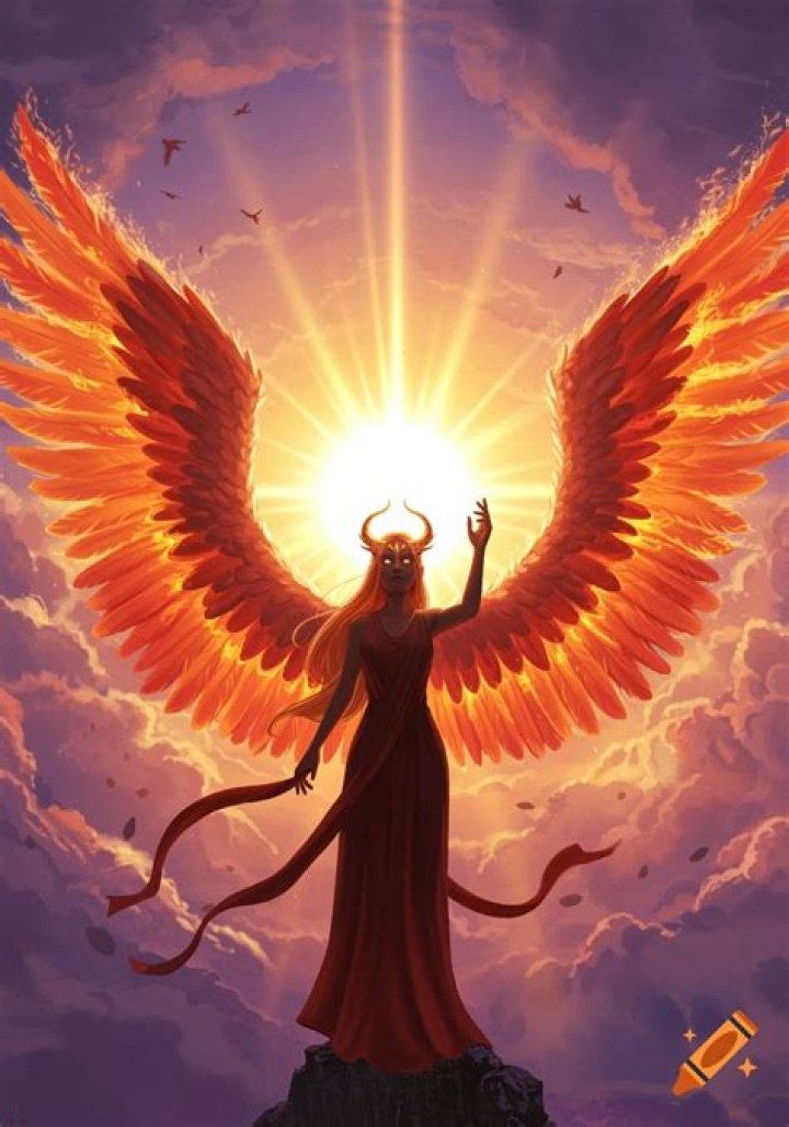 Mythical woman with wings