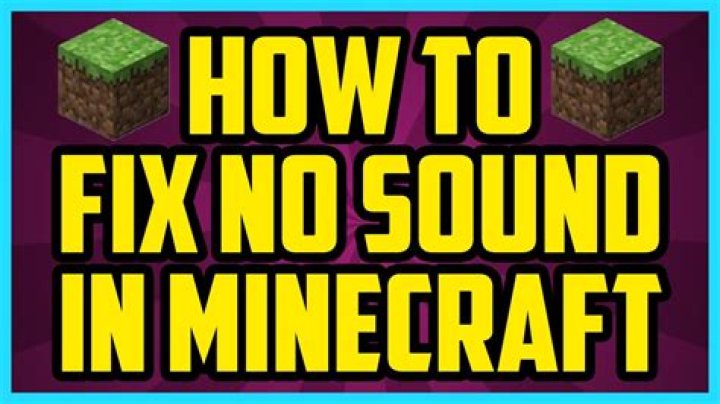 No sound in Minecraft