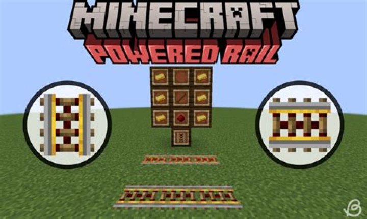 Power golden rails from minecart(placing rails in large scale)