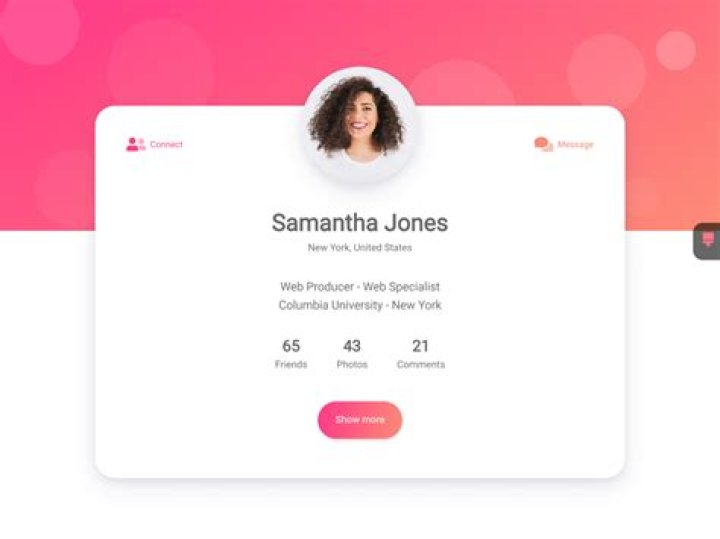 Profile page