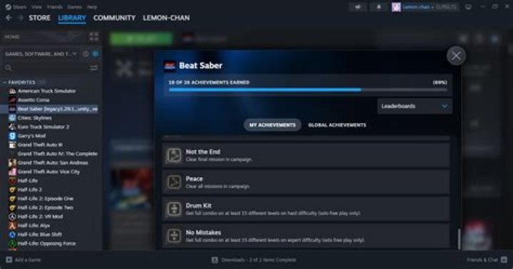 Progress for individual achievements in Steam?