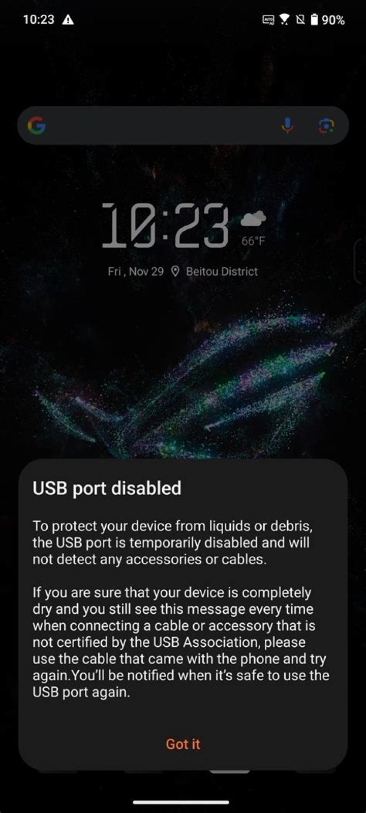 RoG Enabled -> RoG Disabled
