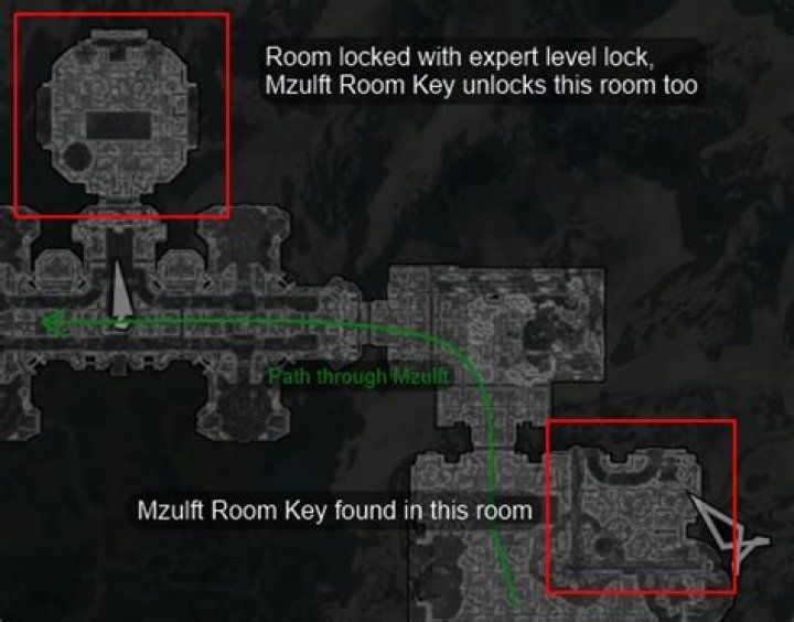 Rooms the Mzulft Room Key unlocks