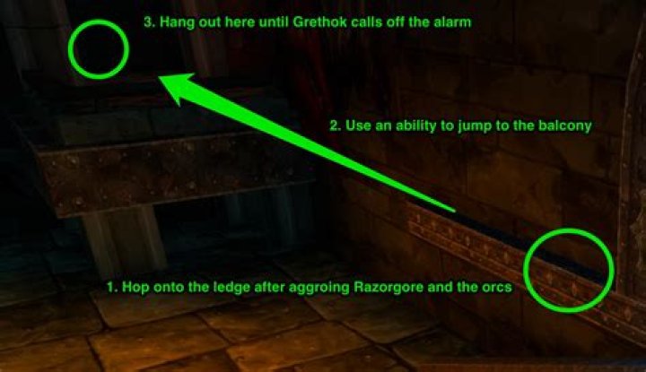 Screenshot demonstrating where to jump