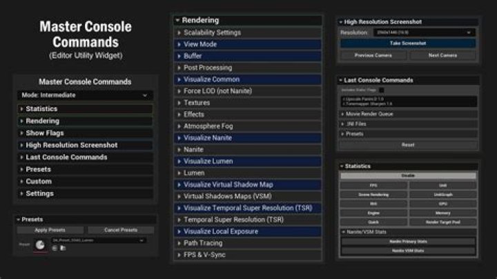 screenshot of entered console commands