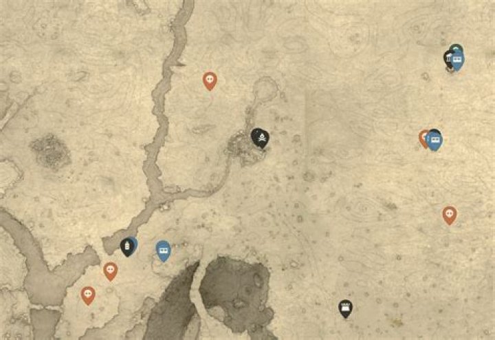 Screenshot of map with resources shown