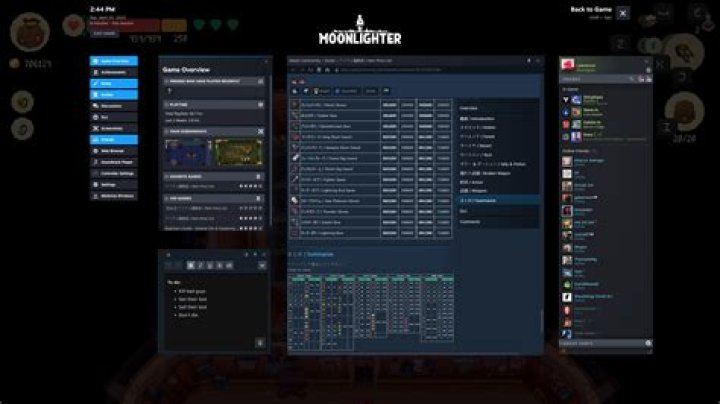 shows the text ingame