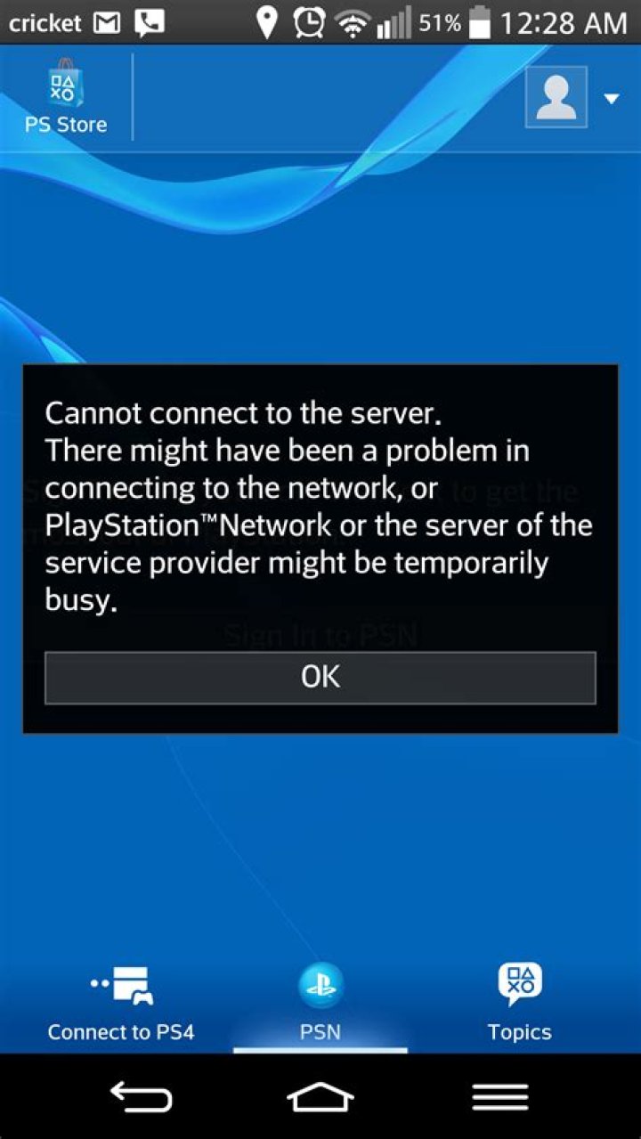 "Site Not Available" PSN error?