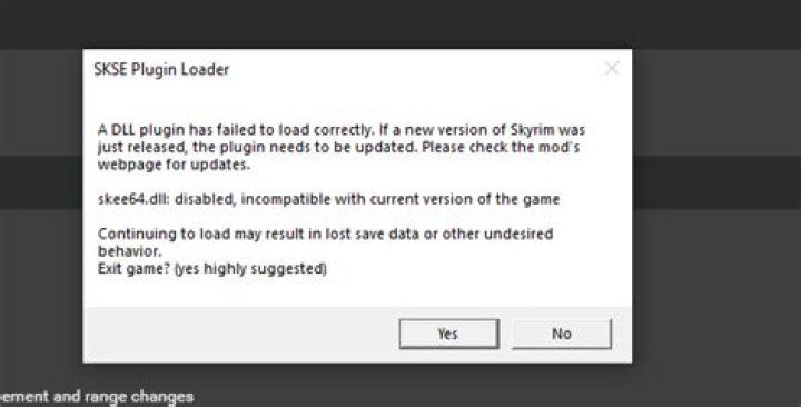 Skyrim Special Edition SKSE error