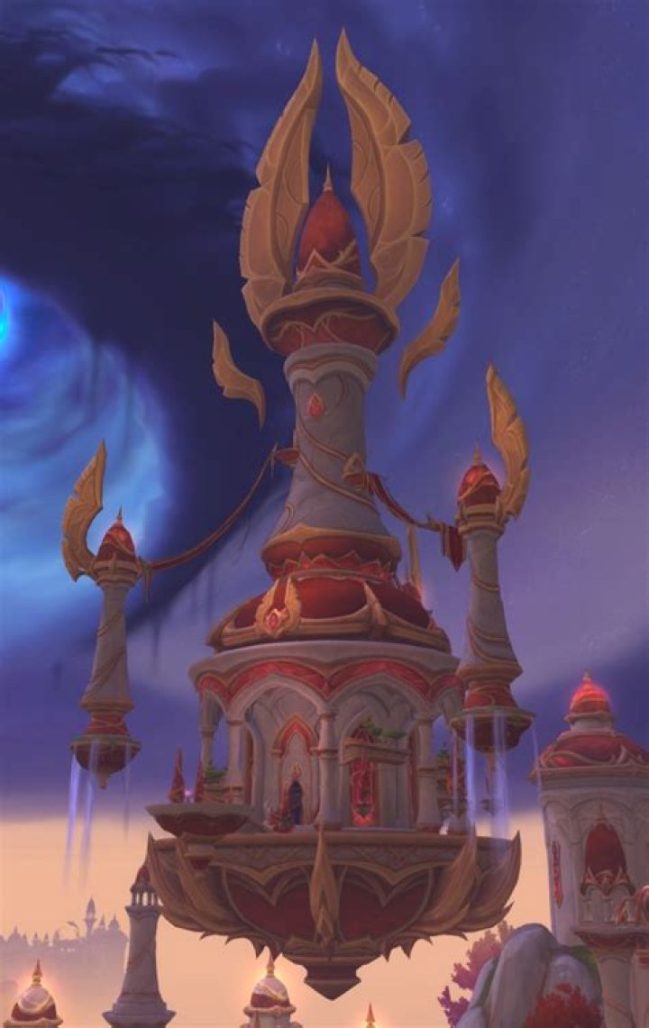 Sunfury Spire is at the top in the middle