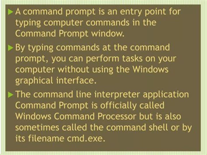 Typing the command