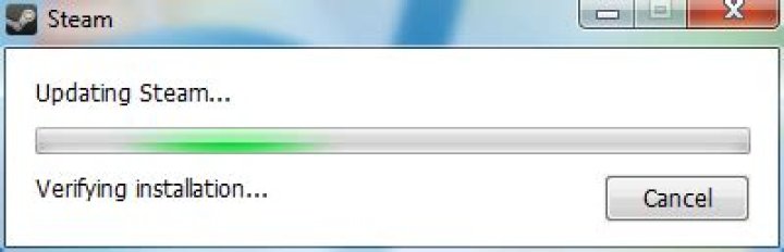 "Updating Steam" window at startup when no updates were downloaded