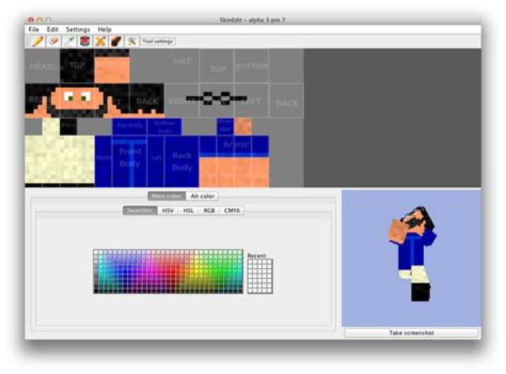 View a Minecraft skin as a 3D model?