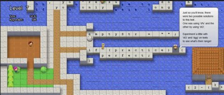 Vim-Adventures in level 7