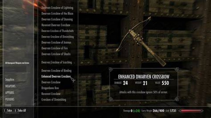 What's the highest you can upgrade the Enhanced Dwarven Crossbow to?