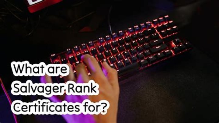 What are Salvager Rank Certificates for?