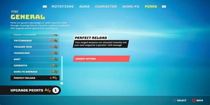What is a perfect reload in Biomutant?
