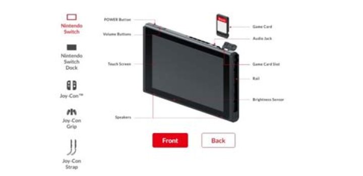 What is the "camera looking object" and two rectangular objects on my Nintendo Switch?