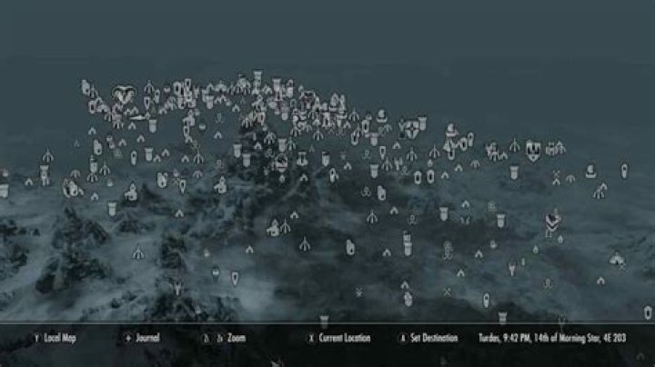 What is the maximum number of Locations Discovered that one can achieve in Skyrim?
