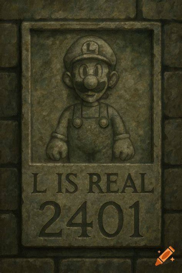 What is written on the 'L is real 2401' plaque?