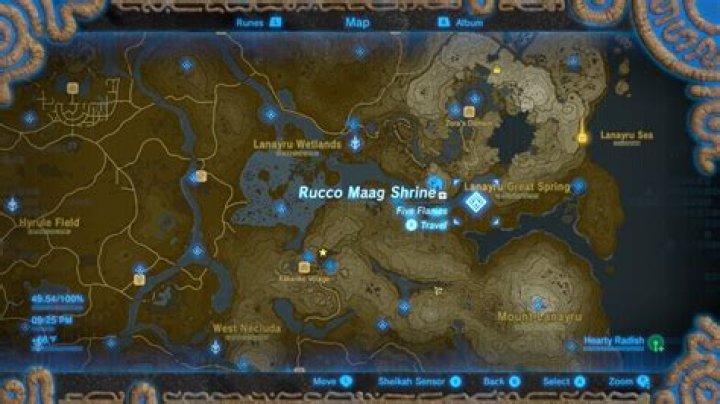 Where is the shrine in the cut scene after Mipha's Grace?