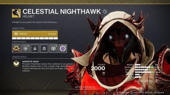Which are the steps for crafting an Celestial (Exotic) armor?