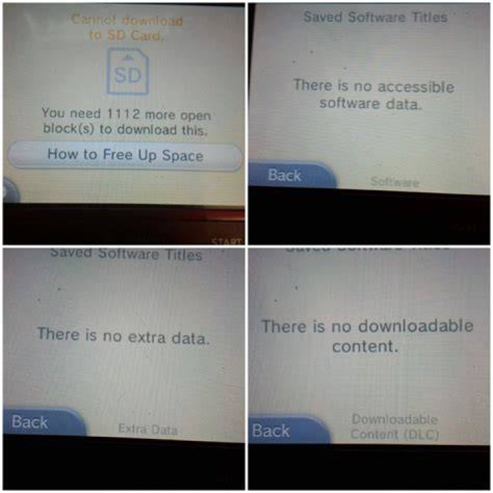 Why does my 3DS claim I have no space on my 4GB SD card while it looks empty?