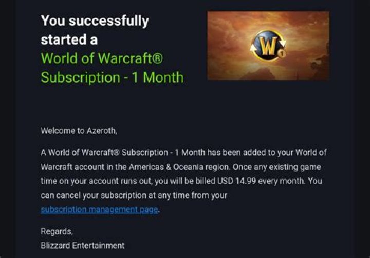 World of Warcraft account - From Free Edition to Paid