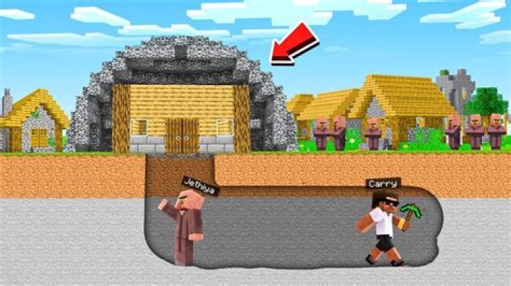 zombie with villagers trapped nearby